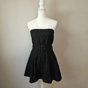 ASOS Strapless Black Belted Romper